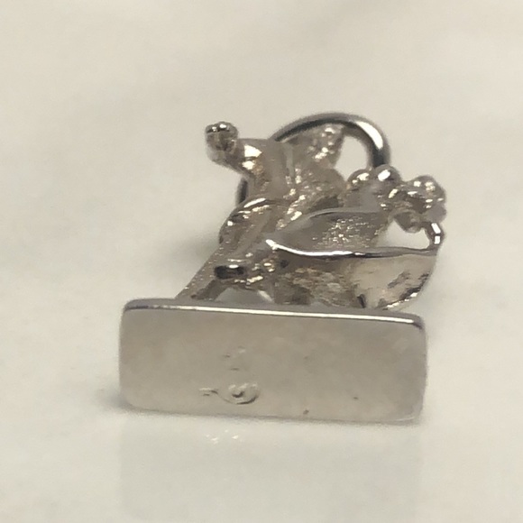 Dancing couple sterling silver vintage pendant bracelet charm - Picture 5 of 6